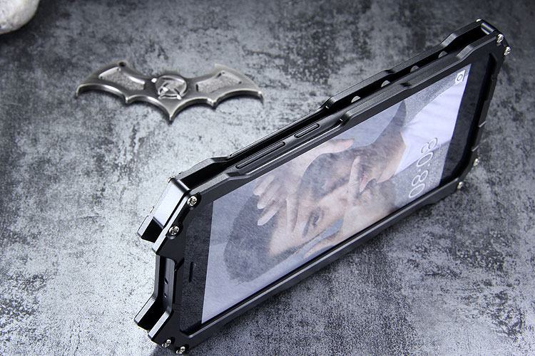 R-Just Batman Shockproof Aluminum Shell Metal Case with Custom Stent for Smartisan Nut Pro