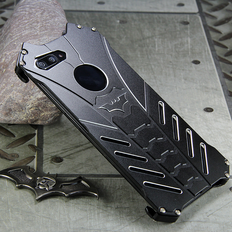 R-Just Batman Shockproof Aluminum Shell Metal Case with Custom Batarang Stent for Huawei Honor 10