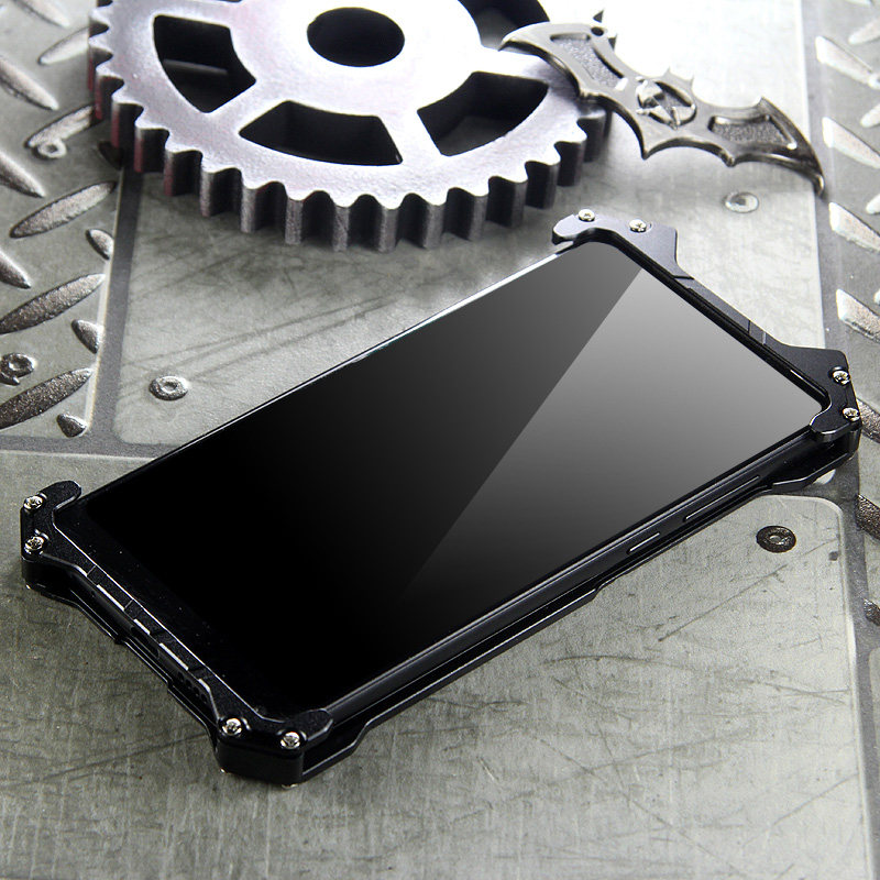 R-Just Batman Shockproof Aluminum Shell Metal Case with Custom Batarang Stent for Xiaomi Mi MIX 2S