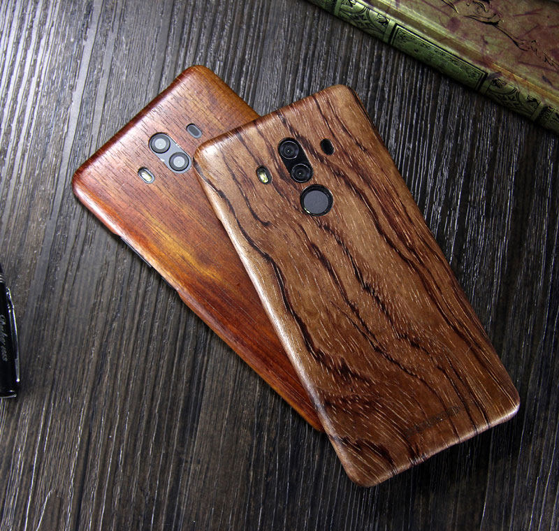 SHOWKOO Kevlar Natural Wood Ultra Slim Case Cover for Huawei Mate 10 Pro & Huawei Mate 10