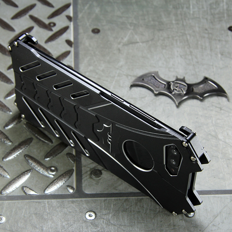 R-Just Batman Shockproof Aluminum Shell Metal Case with Custom Batarang Stent for Huawei Honor 10