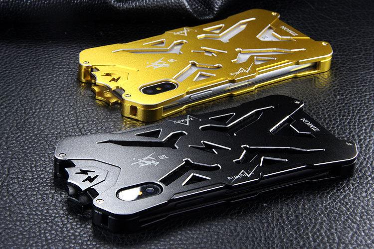 SIMON THOR Aviation Aluminum Alloy Shockproof Armor Metal Case Cover for Apple iPhone X