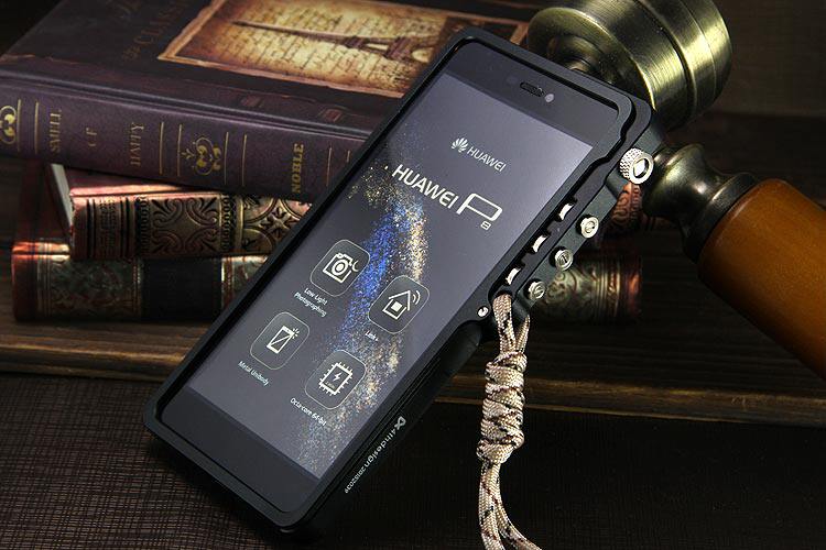 SIMON Mechanical Arm Trigger Aluminum Alloy Metal Bumper Outdoor Case Cover for Huawei P8