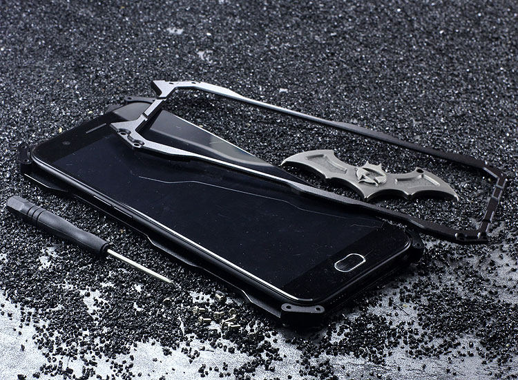 R-Just Batman Shockproof Aluminum Shell Metal Case with Custom Stent for OPPO R11 Plus & OPPO R11