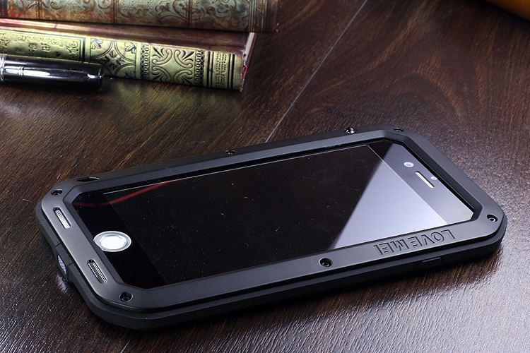 LOVE MEI Powerful Water Resistant Shockproof Dust/Dirt/Snow Proof Aluminum Metal Outdoor Gorilla Glass Heavy Duty Case Cover for Apple iPhone 7 Plus & iPhone 7