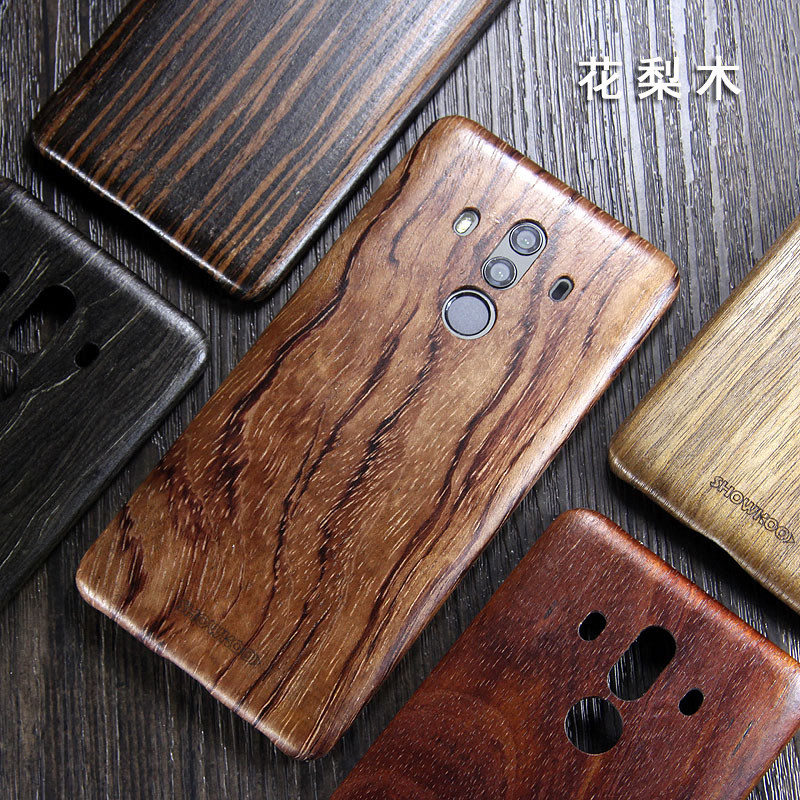 SHOWKOO Kevlar Natural Wood Ultra Slim Case Cover for Huawei Mate 10 Pro & Huawei Mate 10