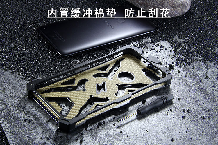SIMON THOR Aviation Aluminum Alloy Shockproof Armor Metal Case Cover for OPPO R11s