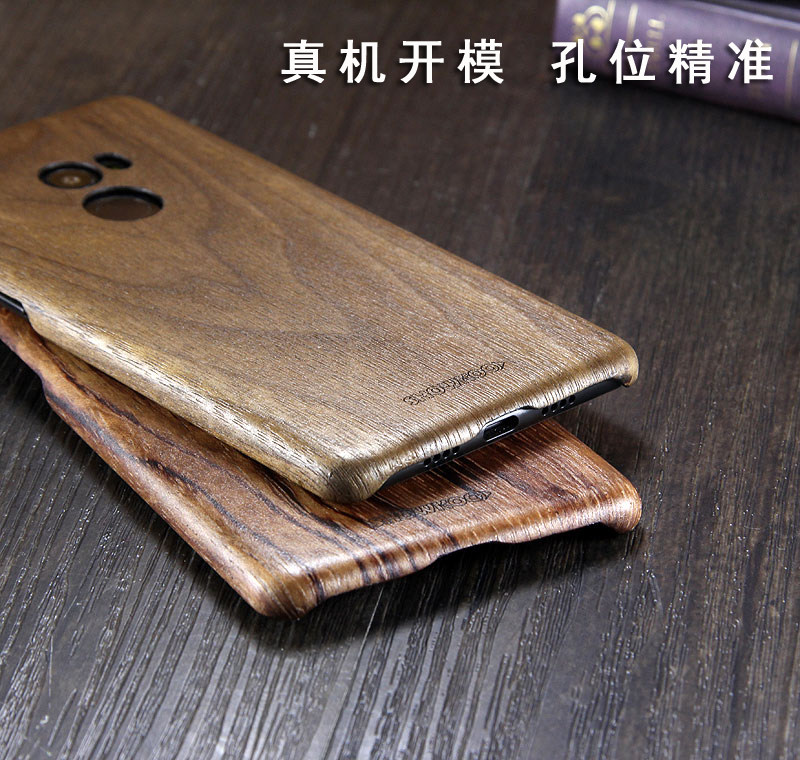 SHOWKOO Kevlar Natural Wood Ultra Slim Case Cover for Xiaomi Mi MIX 2