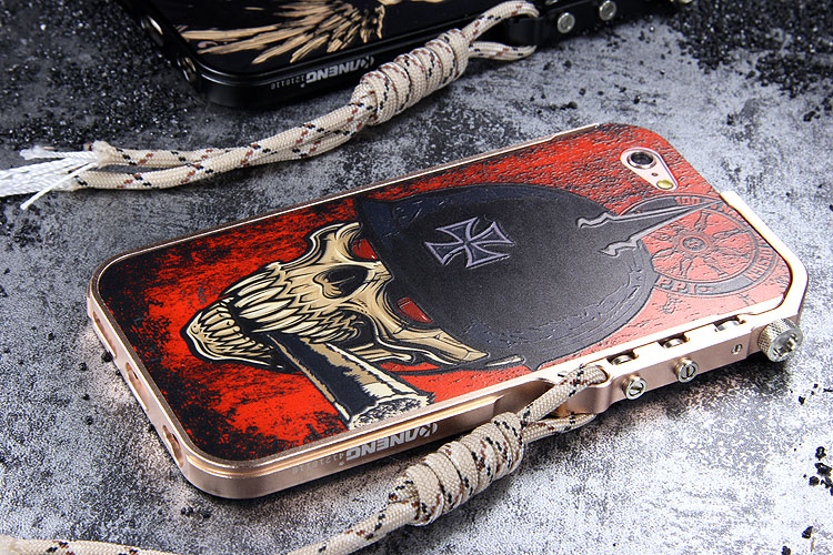 KANENG Mechanical Arm Trigger Aluminum Bumper Metal Frame Cameo PC Back Case Cover for Apple iPhone 6S/6 & iPhone 6S Plus