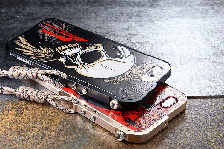 KANENG Mechanical Arm Trigger Aluminum Bumper Metal Frame 3D Cameo Back Cover Case for OPPO R11 & OPPO R11 Plus