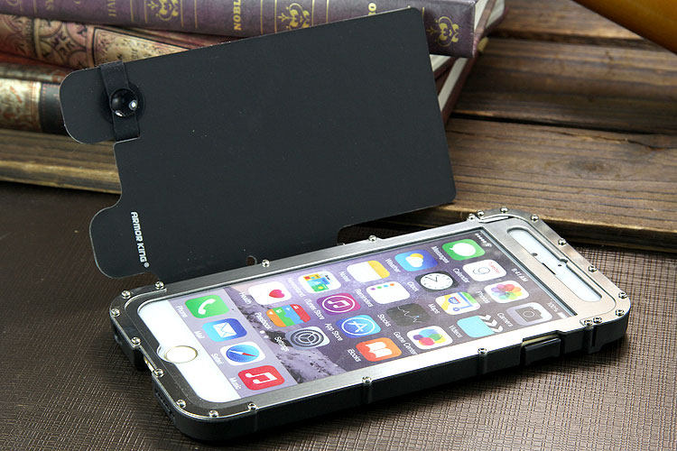 Armor King Iron Man Luxury Shockproof Stainless Steel Aluminum Metal Flip Case Cover for Apple iPhone 6S Plus/6 Plus & iPhone 6