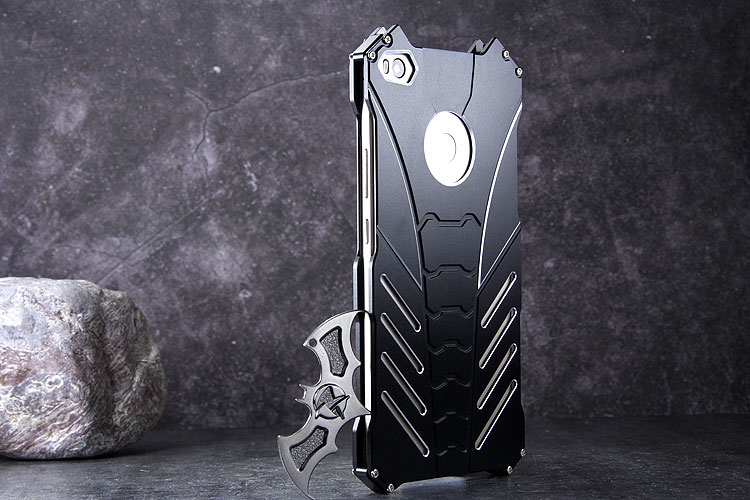 R-Just Batman Shockproof Aluminum Shell Metal Case with Custom Stent for Xiaomi Mi Max 2