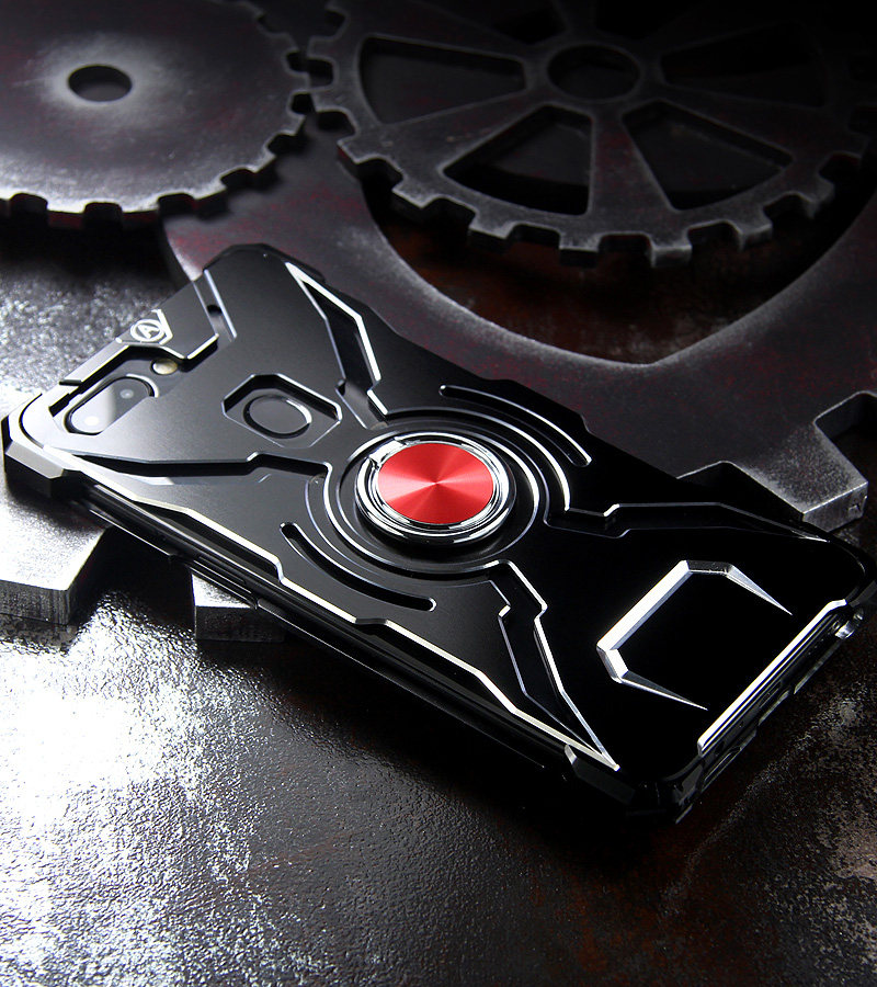 WK Iron Man Military Grade Shockproof Screw-less Metal Case w/ Ring Holder for OPPO R15 & OPPO R15 Dream Mirror Edition