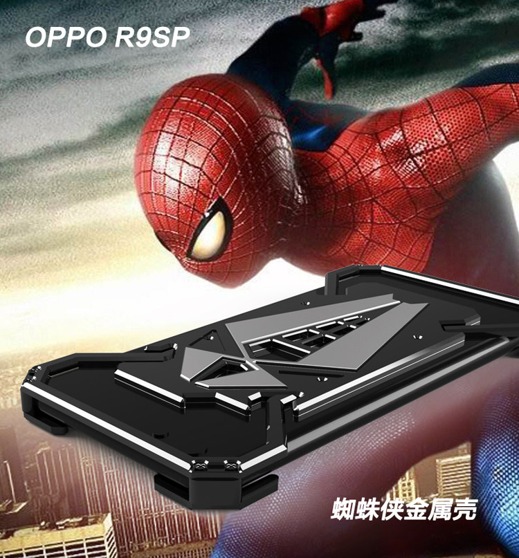 S.CENG Spider-Man Shockproof Aerospace Aluminum Metal Shell Case Cover for OPPO R9s & OPPO R9s Plus