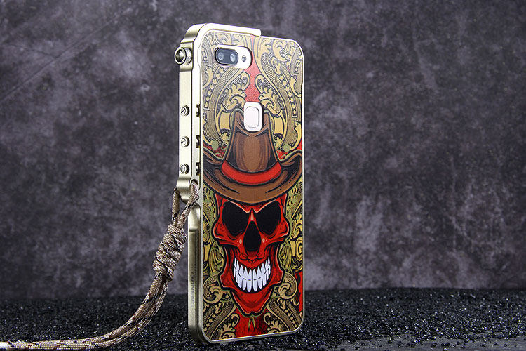 KANENG Mechanical Arm Trigger Aluminum Bumper Metal Frame 3D Cameo Back Cover Case for vivo X20