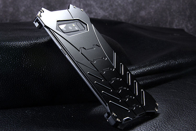 R-Just Batman Shockproof Aluminum Shell Metal Case with Custom Batarang Stent for Samsung Galaxy Note 8