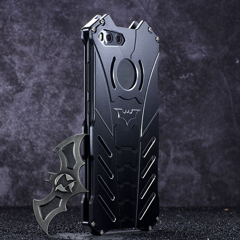 R-Just Batman Shockproof Aluminum Shell Metal Case with Custom Batarang Stent for Xiaomi Mi 6