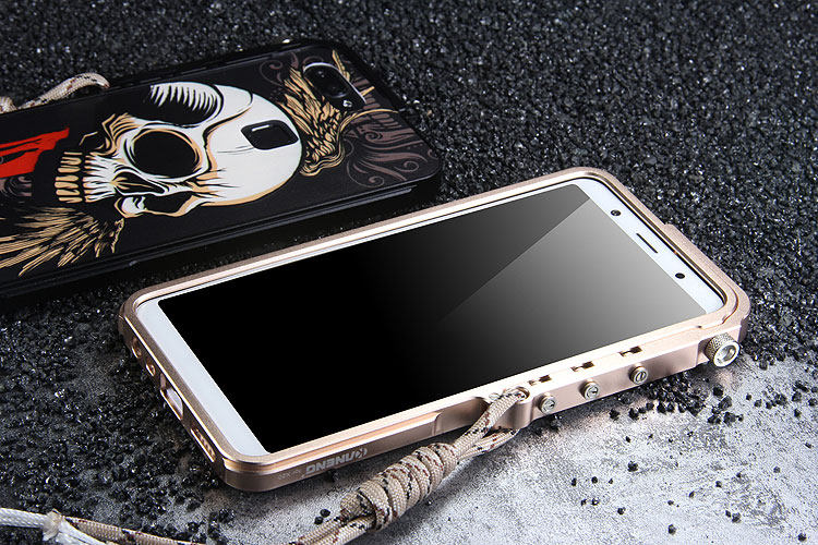 KANENG Mechanical Arm Trigger Aluminum Bumper Metal Frame 3D Cameo Back Cover Case for vivo X20