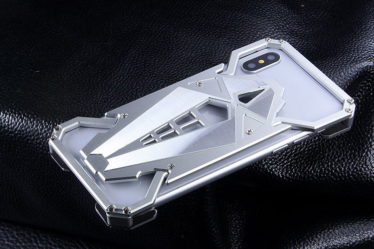 S.CENG Spider-Man Shockproof Aerospace Aluminum Metal Shell Case Cover for Apple iPhone X