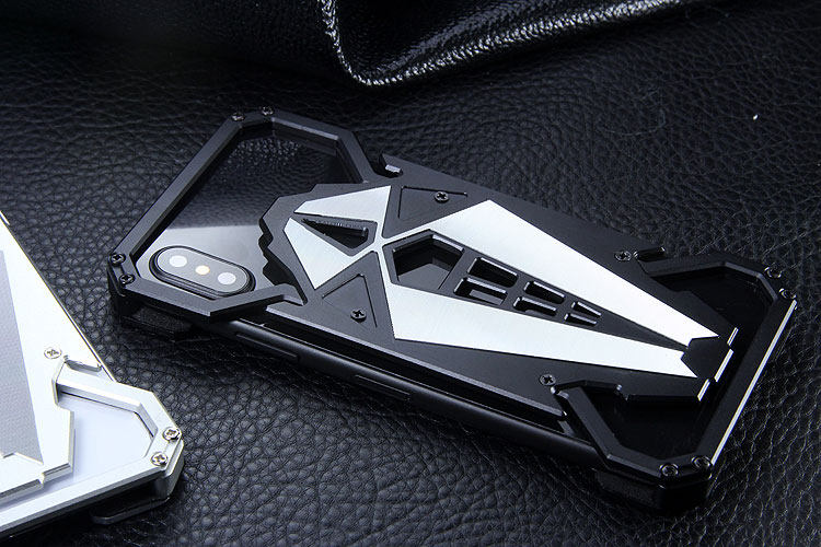 S.CENG Spider-Man Shockproof Aerospace Aluminum Metal Shell Case Cover for Apple iPhone X