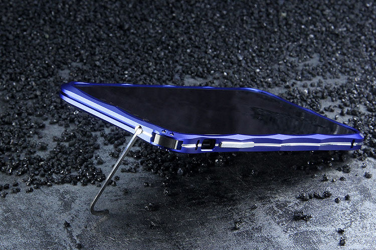 iMatch Slim Light Aluminum Metal Shockproof Bumper Case with Kickstand for Apple iPhone X