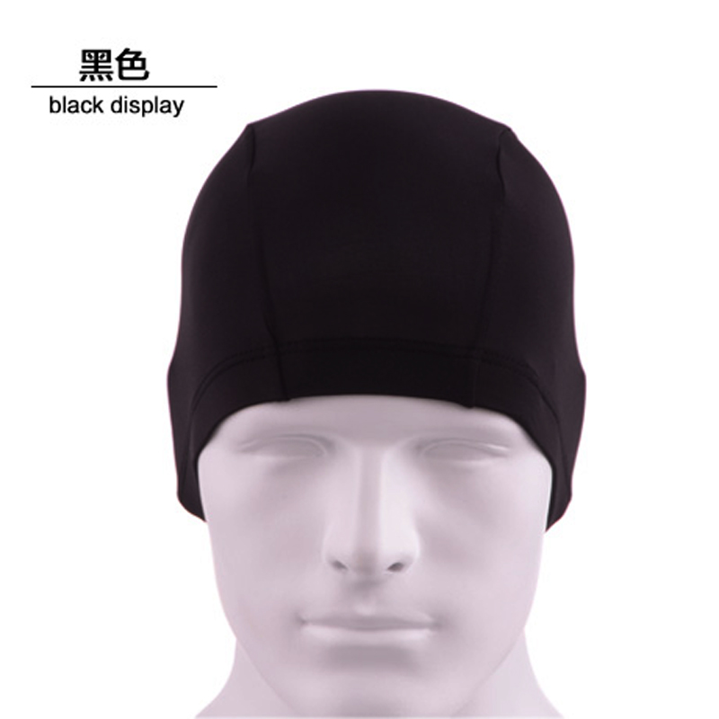 Mũ bơi thời trang đơn giản Nam và nữ Vải đơn sắc Mũ co giãn Đồ bơi Phụ kiện Trẻ em Người lớn GM Thiết bị Đồ bơi mũ bơi hoa