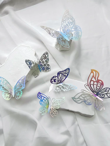 Полая трехмерная бабочка гостиная настенная наклейка