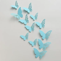 12 12 из жемчужной бумажной полой бабочки светло -голубой