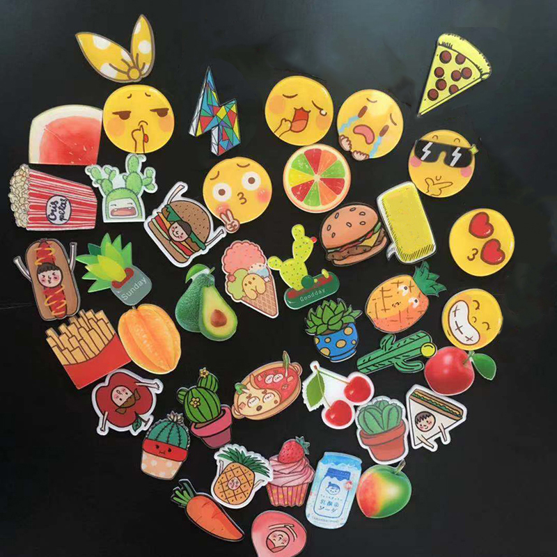 Fridge Sticker Magnet Set Nordic Ins Cartoon Cute Creative Food Magnet Stickup Magnet Fridge Decoration Diy