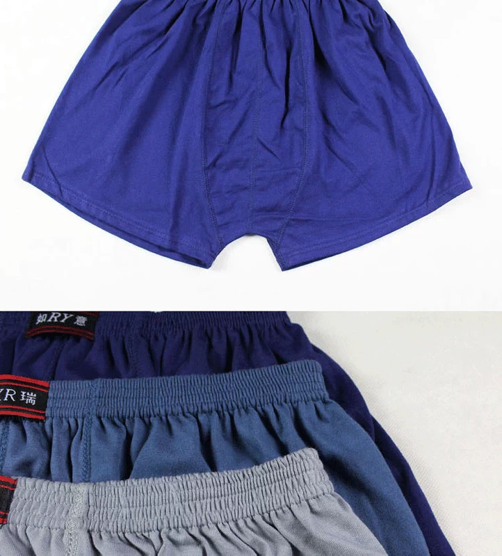 Thêm phân bón để tăng quần lót boxer nam Quần lót cotton cao trung niên Quần boxer nam