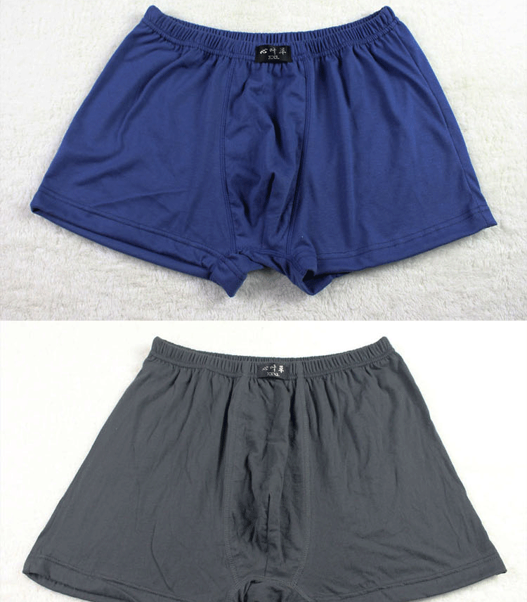 Quần lót nam bằng vải cotton trung niên Bố cộng với phân bón để tăng quần lót boxer Góc cao bằng phẳng quan sip goi cam
