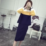 Осенний трикотажный комплект, свитер, шерстяное платье, куртка, коллекция 2021, в корейском стиле, длинный рукав