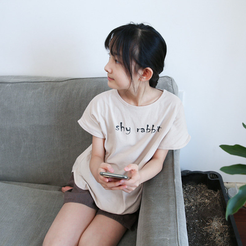 Lacquer Collection Original New Pint Summer Style Children Dress Great Boy Pure Cotton Short Sleeve T-shirt Male And Female Child Full Cotton Casual Round Collar Blouse