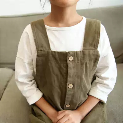 New products men's and women's children's baby bag pants middle and large children's spring and autumn sling pants Korean children's solid color cotton yarn card casual