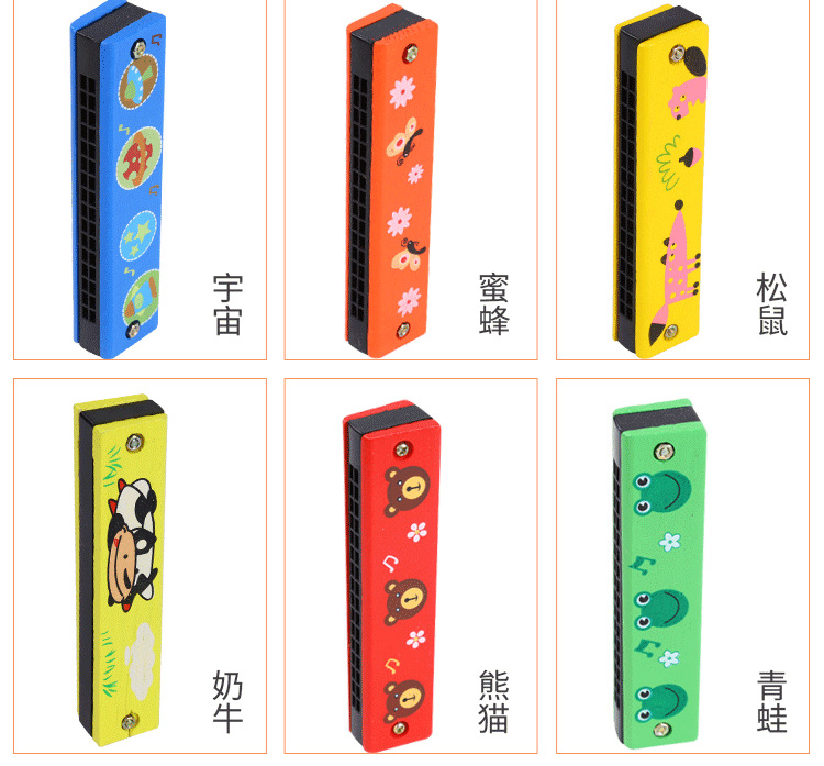 Harmonica gỗ 16 miệng đôi hàng nhạc cụ trẻ em giác ngộ học sinh lớp âm nhạc giảng dạy cung cấp âm nhạc giáo dục sớm đồ chơi bộ đồ chơi trống và đàn cho bé