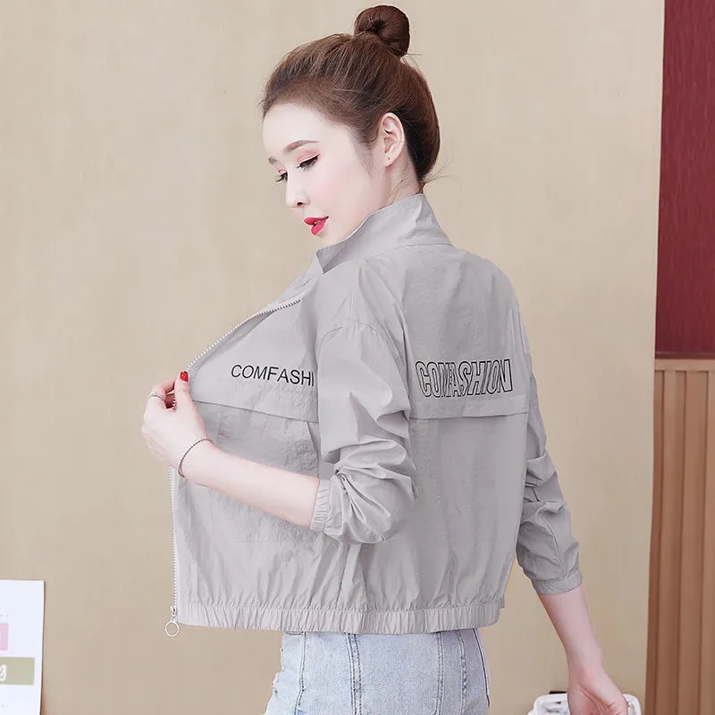 Women's Short Sun Protection Clothing 2025 Summer New Thin Uv Protection Sun Protection Clothing Loose and Versatile Baseball Jacket