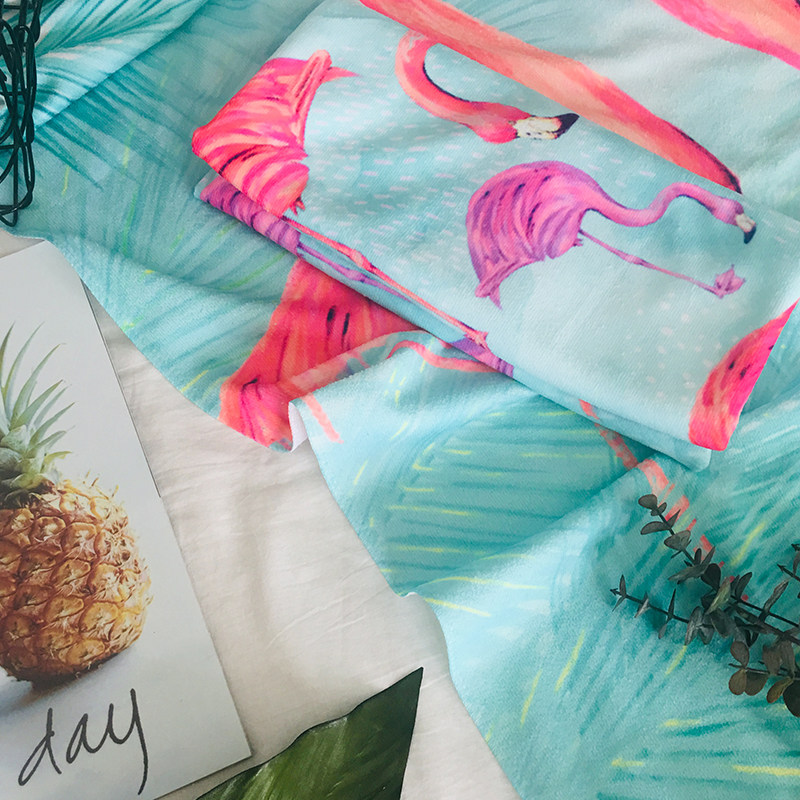 MLJISM budding bath towel Rainbow Red fresh in Wind Net red flamingo bath towel is lovely and comfortable