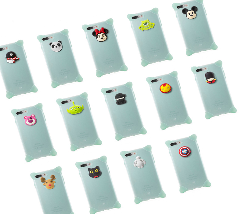 Bone / iPhoneX Mobile Shell Loa di động thay thế búp bê Apple 8 Cartoon Nút silicon màu xanh lá cây - Phụ kiện điện thoại di động giá đỡ điện thoại 3 chân