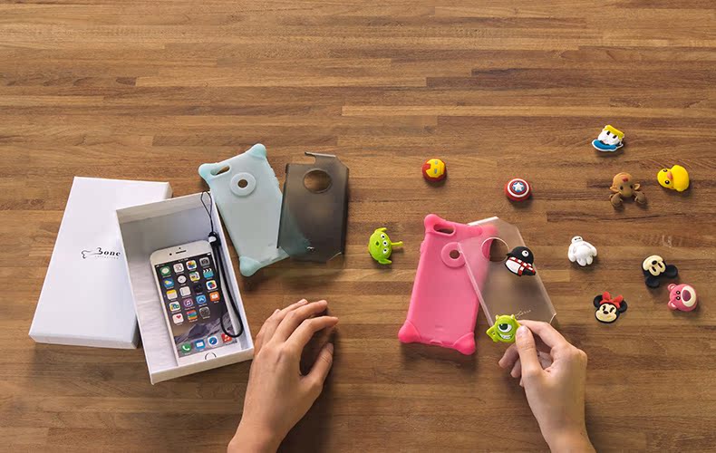 Bone / iPhoneX Mobile Shell Loa di động thay thế búp bê Apple 8 Cartoon Nút silicon màu xanh lá cây - Phụ kiện điện thoại di động giá đỡ điện thoại 3 chân