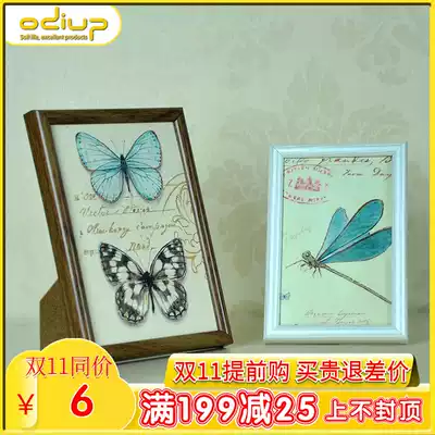 Photo frame imitation wood photo frame wedding photo studio plastic photo frame setting Wall Wall photo frame custom retro creative 7 inch