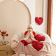 Newlywed Couple Gift: Love Heart Pillow Blanket, Double-Layer Bean Velvet Cover, Office Pillow, Double-Person Nap Pillow, Foldable