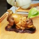 Trà trang trí thú cưng, trà đổi màu, vật nuôi, trà, phụ kiện, lợn, trà, trà, mảng, tiền may mắn, trà đạo