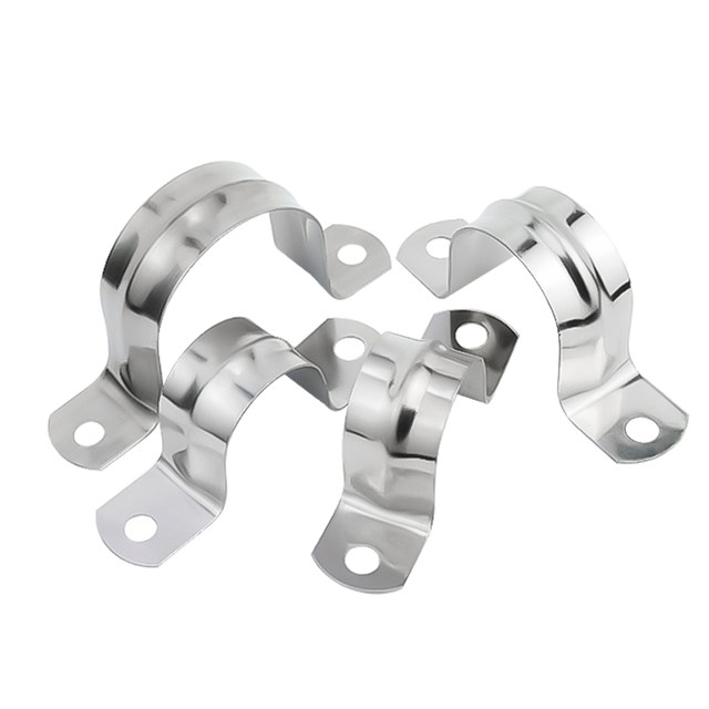 304/201 stainless steel pipe clamp riding pipe bracket pipe buckle throat hoop water pipe clamp U-shaped pipe clamp hoop