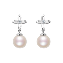 Saturday Foal S925 silver pearl earrings Flowers Roaming Time Elegant Freshwater Pearls Elegant Style Gentle Earrings
