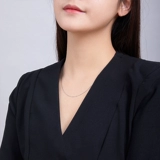 Платиновое ожерелье «Субботнее благословение» О-образная цепочка pt950, платиновая цепочка на ключицу, женская цепочка, изысканный официальный подарок от флагманского магазина