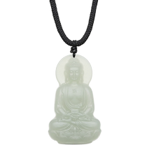Saturday Fortune Flagship Store Hetian Jade Pendant for Men and Women Good Fortune Tathagata Jade Pendant Sapphire Jade Pendant Holiday Gift