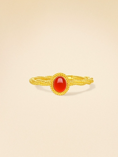 Золотое агатовое кольцо, золотая инкрустация камня, подарок на день рождения