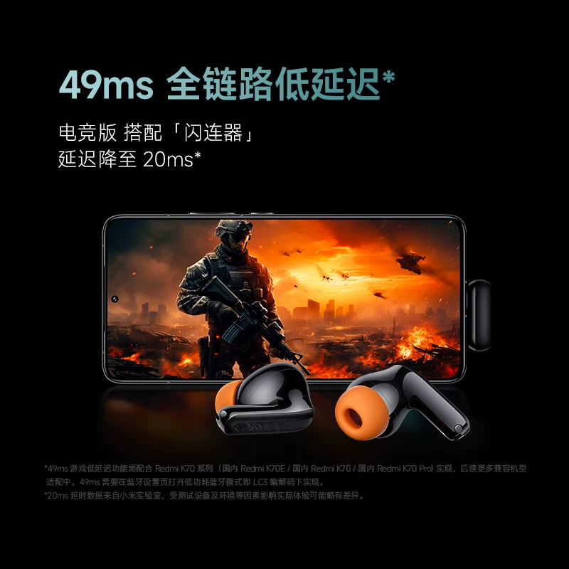 Xiaomi Redmibuds5Pro Redmi беспроводные Bluetooth наушники 52Дб/4КГц флагманское шумоподавление 49мс задержка