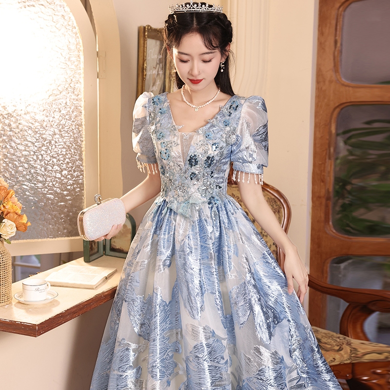 Evening dress, advanced elite fashionable skirt, high-end, french style Evening dress, advanced elite fashionable skirt, high-end, french style