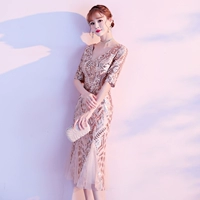 Золотое вечернее платье, элитные блестки для ногтей, короткая мини-юбка, коллекция 2023, подходит для подростков, легкий роскошный стиль, рыбий хвост